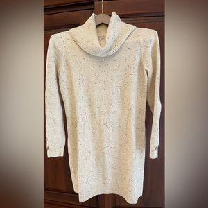 Loft Sweater Dress-Winter White Speckled-Medium